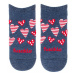 Modro-červené členkové ponožky Rande