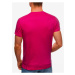 Tmavo ružové pánske basic tričko Edoti