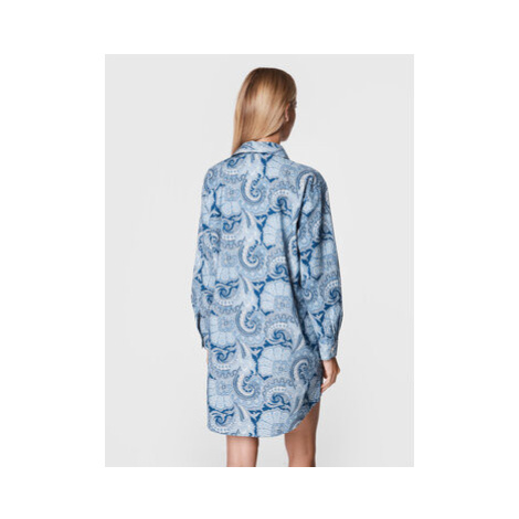 Lauren Ralph Lauren Nočná košeľa ILN32189 Modrá Regular Fit