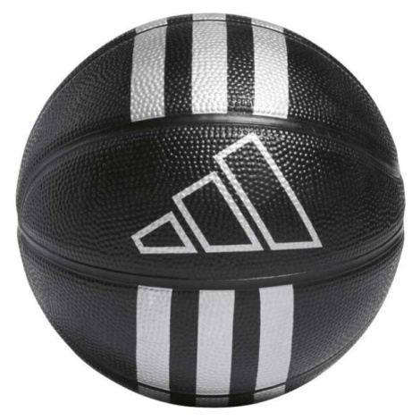 adidas 3S RUBBER MINI Mini basketbalová lopta, čierna, veľkosť