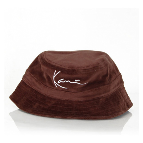 Karl Kani Velvet Bucket Hat Dark Brown
