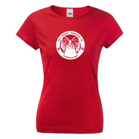 Dámské tričko Papillon - darček pre milovníkov psov