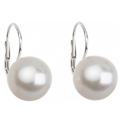 Troli Elegantné perlové náušnice s klapkou Pearl White 71106.1 71107.1 1 cm