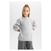 DEFACTO Girl's Crew Neck Sweater