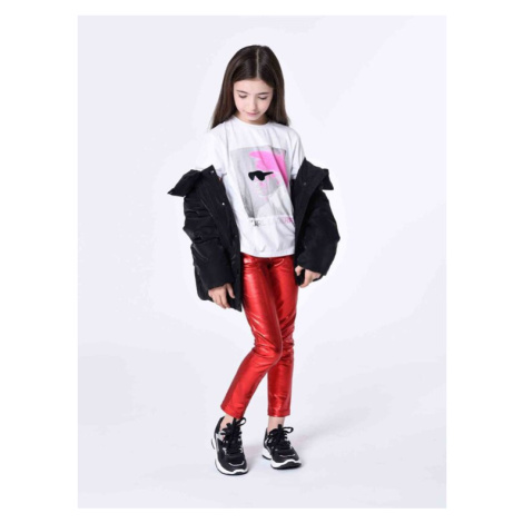 Karl Lagerfeld Kids Bavlnené nohavice Z14219 D Červená Skinny Fit