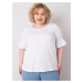 White blouse in Plus size with decorative sleeves