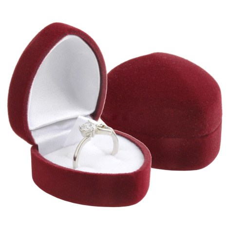 Zamatová krabička srdce z lásky na prsteň alebo napichovacie náušnice IK027 JKbox