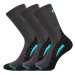 Ponožky VOXX Trim dark grey 3 páry 100660