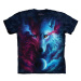 Detské batikované tričko The Mountain Temnota sa stretáva so svetlom - tmavo modré