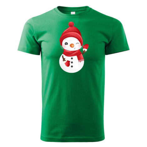 Detské tričko s potlačou Vianočného snehuliaka - roztomilé detské tričko