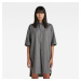 G-STAR Šaty - Shirt dress s\s wmn sivé