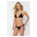 Trendyol Black Triangle Stone Regular Bikini Set