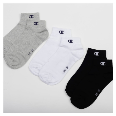 Champion 3 Pack Ankle Socks melange šedé / biele / čierne