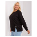 Women's black cotton blouse plus size