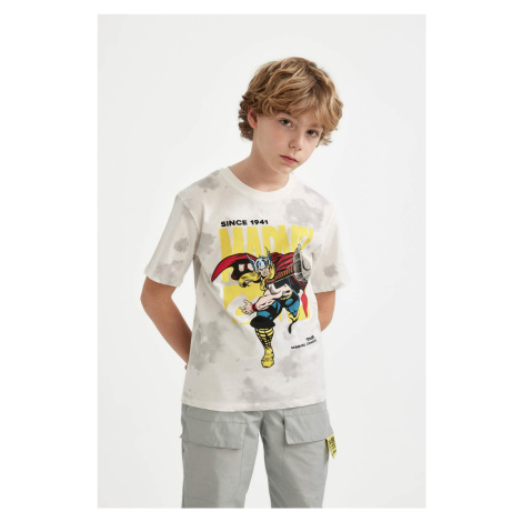 DEFACTO Boy Marvel Comics Crew Neck Patterned T-Shirt