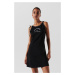 Plážové Oblečenie Karl Lagerfeld Logo Short Beach Dress Black