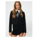 Koton Crop Blazer Jacket Buttoned Pocket Detailed