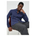 Bavlnená košeľa Polo Ralph Lauren pánska, tmavomodrá farba, regular, s golierom button-down