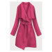 Minimalistický dámsky ružový kabát (747ART)