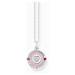 Thomas Sabo KE2201-390-9-L45V Silver necklace with pink pendant and heart-shaped stone