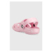 Detské šľapky Crocs CROCS CLASSIC GLITTER SANDAL ružová farba