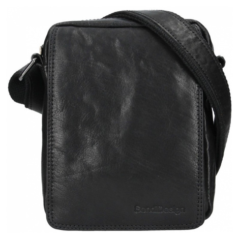 Pánska kožená taška cez rameno SendiDesign Karlos - čierna Sendi Design