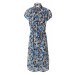SAINT TROPEZ Košeľové šaty 'Lilja'  námornícka modrá / svetlomodrá / svetlohnedá / biela