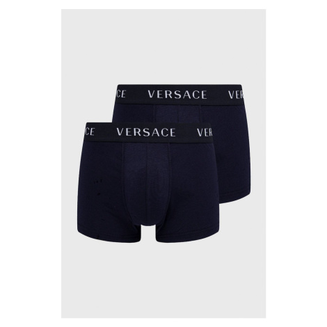 Boxerky Versace (2-pak) pánske, tmavomodrá farba, AU04020