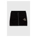 Dievčenská sukňa Calvin Klein Jeans čierna farba, mini, rovný strih