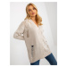 Beige loose cardigan with holes from RUE PARIS