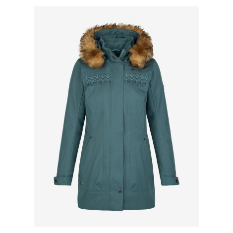 Tmavozelený dámsky zimný kabát Kilpi PERU-W