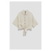 WOMEN'S SHIRT L-KO-4039 BEIGE_OFF WHITE