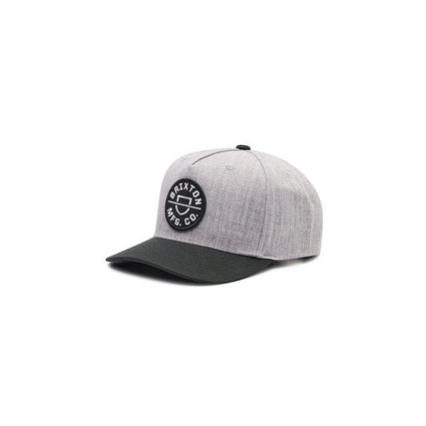 Brixton Šiltovka Crest C NetPlus MP Snapback 11001 Sivá