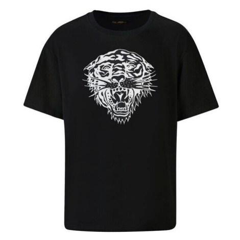 Ed Hardy  Tiger-glow t-shirt black  Tričká s krátkym rukávom Čierna