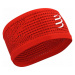 Compressport HEADBAND ON/OFF Bežecká športová čelenka, červená, veľkosť
