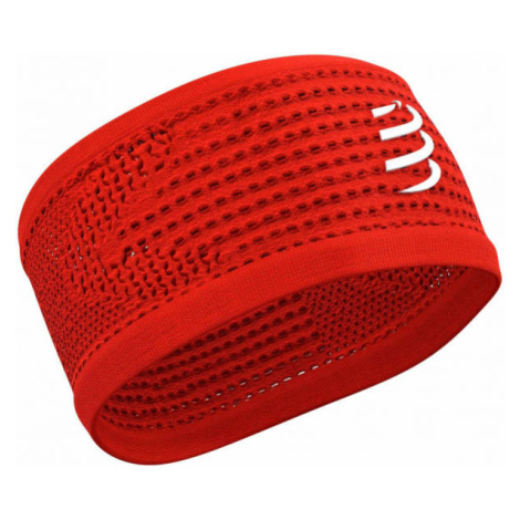 Compressport HEADBAND ON/OFF Bežecká športová čelenka, červená, veľkosť