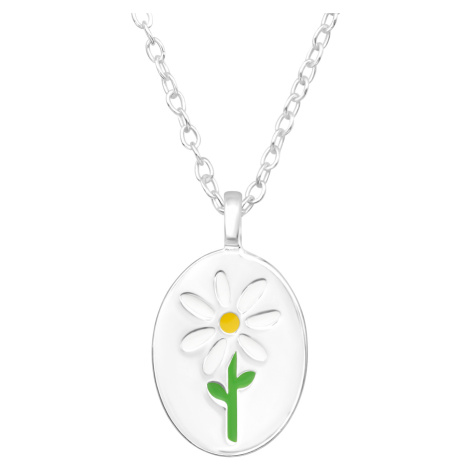 OLIVIE Strieborný kvetinový náhrdelník 7397