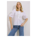 Trend Alaçatı Stili Women's White Crew Neck Sleeve Elastic Garnish Guipure Blouse