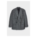 SAKO GANT OVERSIZED SALT & PEPPER BLAZER BLACK