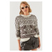 Bianco Lucci Women's Jacquard Sweater