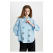 DEFACTO Oversize Fit Embroidered Long Sleeve Shirt