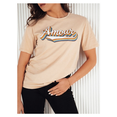 AMOURETTE women's t-shirt beige Dstreet