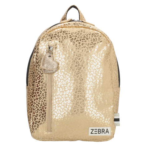 ZEBRA dievčenský leopardí batoh - zlatá - 9,5L