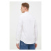 Košeľa Armani Exchange pánska, béžová farba, slim, s golierom button-down