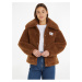 Hnedá dámska bunda z umelého kožúšku Calvin Klein Jeans Bonded Sherpa Jacket