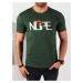 Men's T-shirt with print, green Dstreet