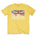 The Beatles tričko Logo & Vintage Flag Žltá