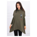 Oversize mikina s asymetrickými khaki stranami UNI