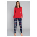 Dámske pyžamo Italian Fashion Izera - bavlna Červeno-tmavomodrá