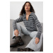 Trendyol Anthracite Striped Polo Neck Knitted Sweater